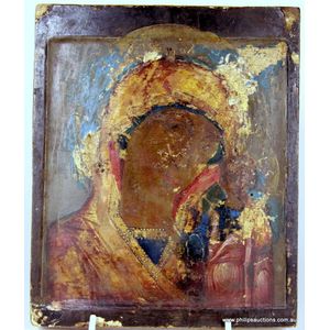 A Russian icon of 'Mother of God - Hodegetria', early 19th…