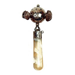 A good Edwardian silver and mother-of-pearl baby's…