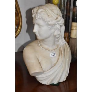 Woman Marble Bust by Giosue Argenti, 19th Century For Sale at