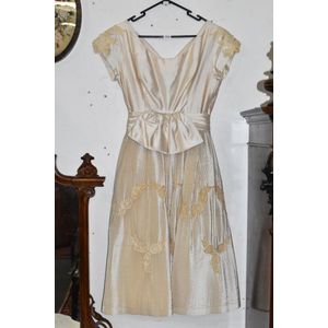 1950's cream silk cocktail dress by Margeaux of Melbourne, with&hellip;