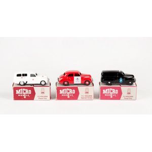 Micro Models, 3 limited edition FJ Holden toy cars. Mint & boxed