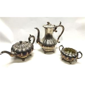 A James Dixon Son Sheffield silver plate teapot, coffee pot…