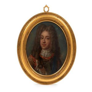 A portrait miniature of a chevalier, probably French, 18th…