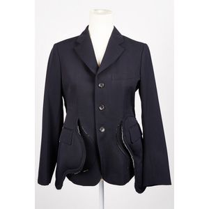Women's Black Blazer Jewellery Embroidery Silver Lion Buttons Fitted J