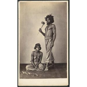 Aboriginal carte de visite by S.Duesbury of Brisbane c1870;…