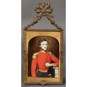 19th century English portrait miniature, portrait of an Officer,…