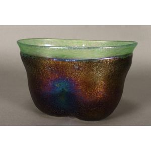 Bertil Vallien for Kosta Boda Miniature buy bowl , 1990's Art Glass Iridescent