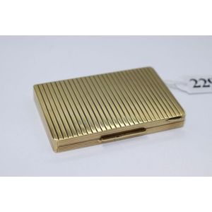 Kta 14ct yellow gold Swiss card case, Art Deco decoration 50g…