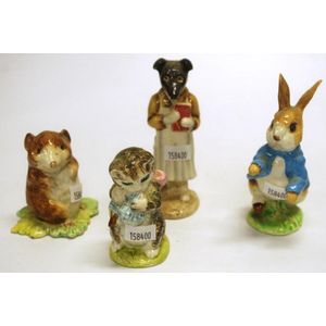 Four various Beswick Beatrix Potter figurines including Timmy…