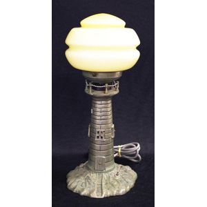 art deco lighthouse lamp