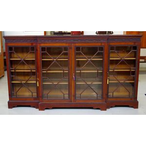 Victorian mahogany breakfront bookcase with adjustable oak&hellip;