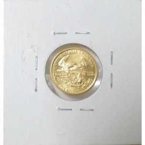 A 1986 U.S.A. $5 gold eagle coin, ¹/??th oz. fine gold.