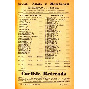 1959 'The Football Budget', Volume 24, issues 1-31 including WA…