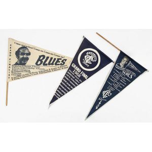 Carlton: Pennants including 'Carlton, Ken Hands Coach of the…
