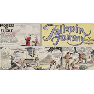 Hal Forrest: Full page comic strip artwork 'Tailspin Tommy' by…