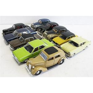 Ten various diecast model cars, including Dinky, Trax and…