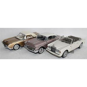 Three Franklin Mint model cars, '1957 Chevrolet', '1961 Ford…