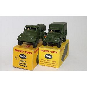Two Dinky Toys, 'Army water tanker' (642) and '1 Tonne Cargo…