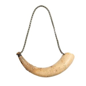 Two powder horns with scrimshaw and carved decoration, 19th…