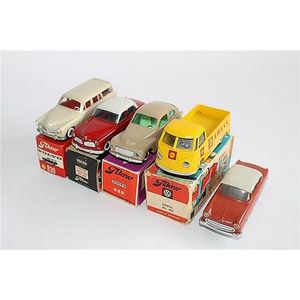 Five Danish Tekno, including 'Volvo Amazon' and 'VW shell' (5)