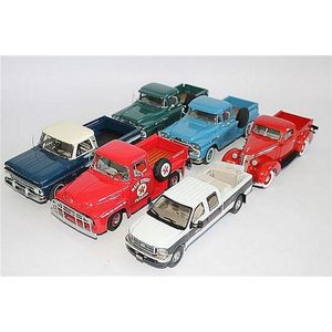 Five Danbury Mint Pickup Trucks, including '1958 green…