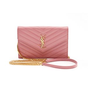 ysl pale blush wallet on chain