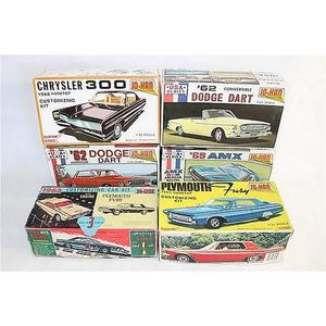 Six Jo-Han model car Kits, two '1962 Dodge Dart', two '1963…