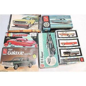 Six Amt model car Kits, including '1966 Galaxie hard top' and…