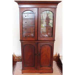Superb mid 19th century miniature mahogany bookcase fitted with…