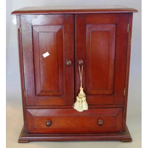 Miniature apprentice cabinet / wardrobe, drawer to base and top…