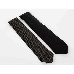 Hermes two silk ties 'H' pattern, in original box, (2)