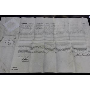 Early Land Grant to Francis French on vellum dated 1841 signed…