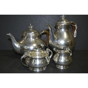 Danish sterling silver tea and coffee set by Cohr,…