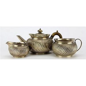 Late 19th Century Atkinson Brothers Silver Plated Tea Set Tea