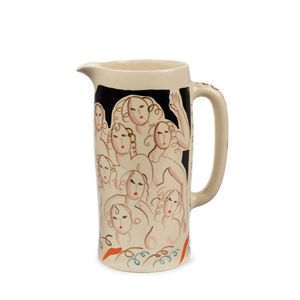 A Clarice Cliff Bizarre jug designed by Dame Laura knight, from…