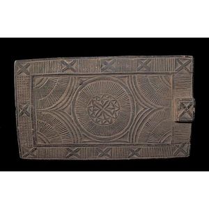 An old and finely carved betel nut accessory box, Flores Island,…