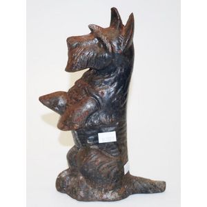 Vintage cast iron Scottie dog door stop height 22.5 cm