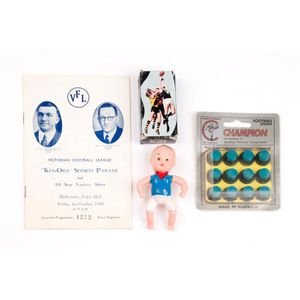Football Collectables, noted folder of club auction catalogues;…
