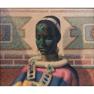 Vladimir Tretchikoff (Russia 1913 - 2006) lady of Ndebele…