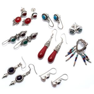 Buy the Assortment of 3 Pairs Sterling Silver Screw-Back Earrings - 28.8g