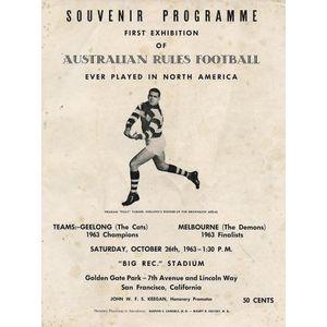 Overseas Matches: rare group including 1963 Geelong v Melbourne…