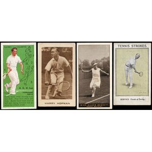 1923-87 tennis cards, noted 1923 Sarony 'Tennis Strokes' (2…