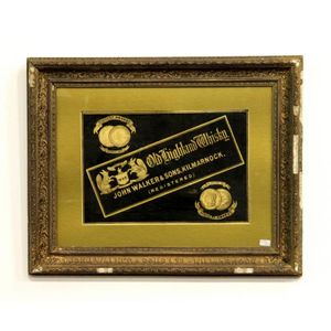 An antique Johnnie Walker Whiskey advertising print for Johnnie…
