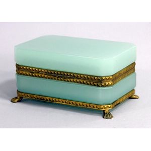 A vintage Cenedese Murano glass jewellery casket the octagonal…