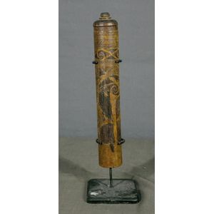 Malaysian Sarawak Dayak storage Tube with stopper. C.1950s.&hellip;