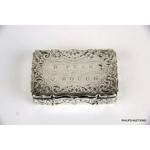 A Victorian sterling silver presentation snuff box, 1845…