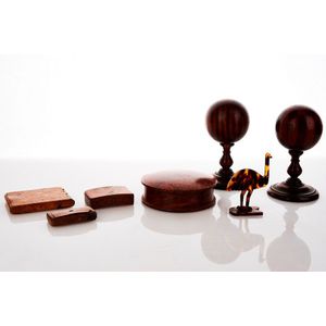 Collection of treen wooden items, early 19th century and later,…