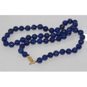 14K Clasp Vintage Lapis Lazuli Necklace (47cm) - Necklace/Chain - Jewellery