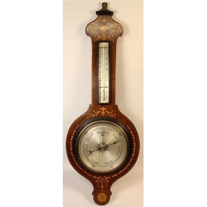 Victorian Mahogany Barometer with Temperature and Weather Dial ...