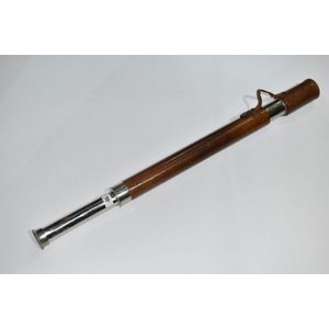 Negretti & Zambra chrome and leather two pole telescope, marked…